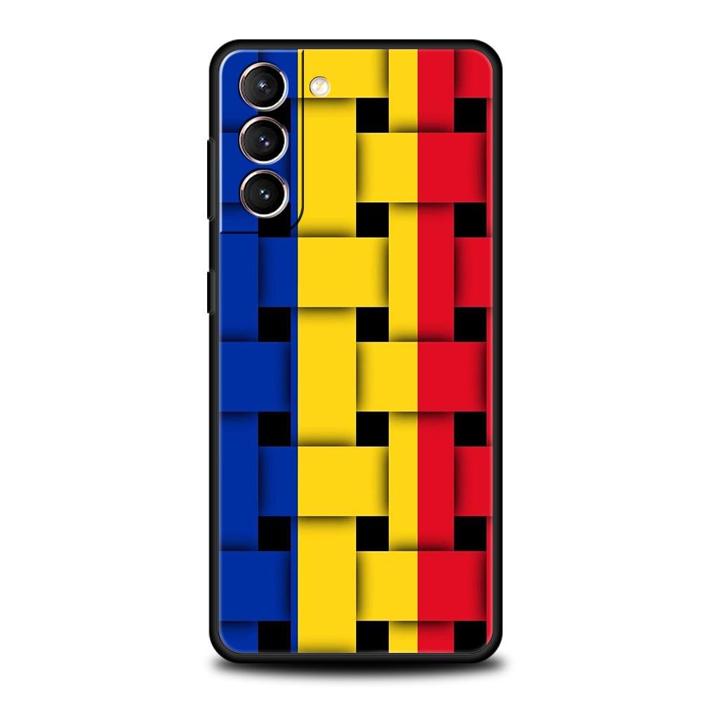 Phone Case For Samsung Galaxy S25 Edge S24 S23 S22 S21 Ultra S20 FE 5G S10 S10E S9 Plus Soft TPU Cover Romania Flag