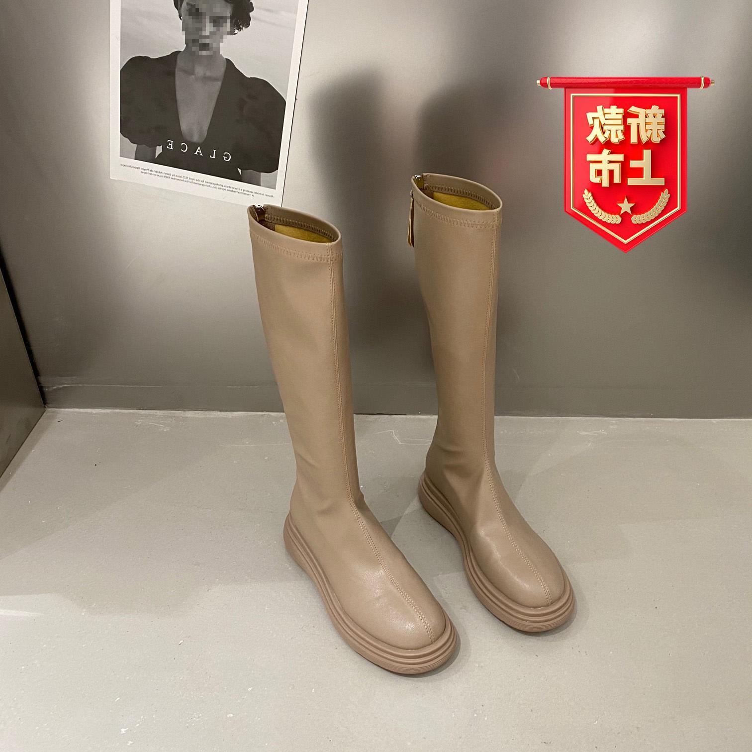 

Зимові черевики Мартін іноземного стилю, тонкі черевики, високі чоботи, європейські нові еластичні м які підошви, маленькі короткі черевики, жіночі французькі повсякденні 38