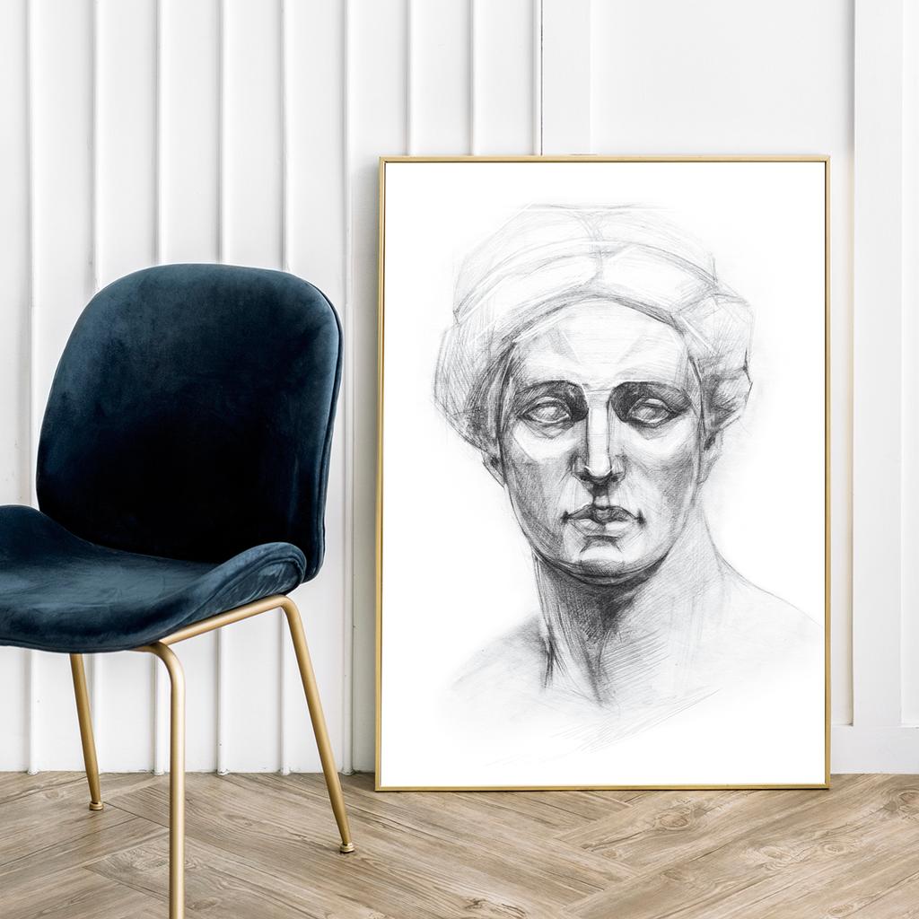 Poster Muse Statue Greek Sketch