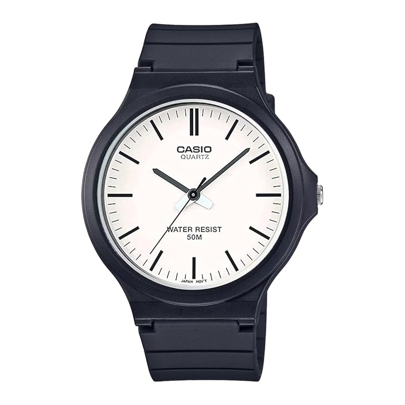 

[Casio] standard STANDARD analog quartz watch MW-240-7EV No cosmetic box men s Black x white overseas model [product]