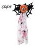 Scary Halloween Door Ornaments Decoration, Spooky Wooden Spider Web Skeleton Hand Wall Hanging Lighted Party Decor Ornament with Blood Gauze