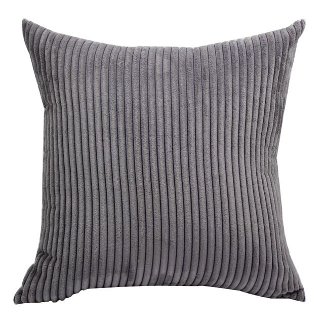 Supersoft Corduroy Cushion Cover Solid Striped Throw Pillow Covers Decorative Pillow Case for Sofa Bed Living Room Decoration