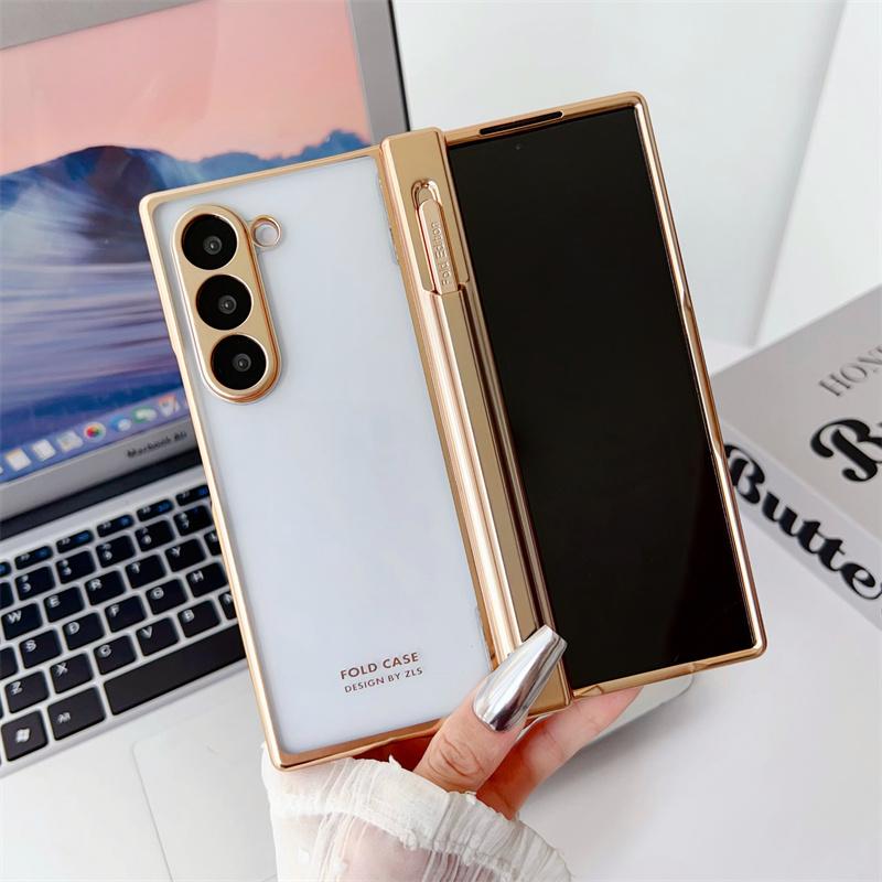 Transparent Housesale Treding Shockproof Pen Mobile Phone Cases for Samsung Galaxy Z Fold 6 Smart Phone Case Protective Film