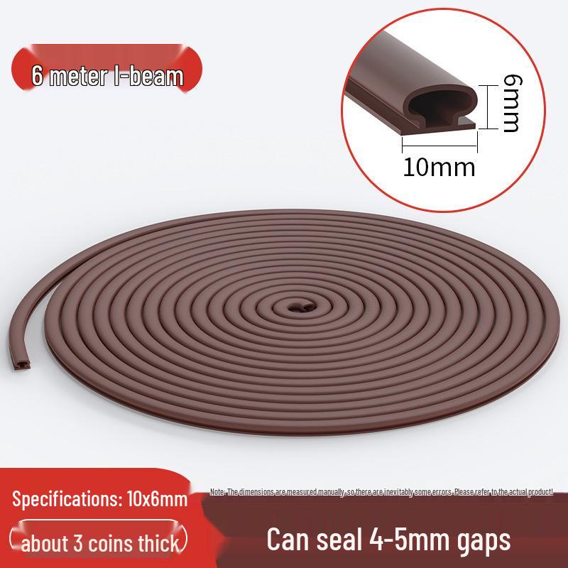 Self-Adhesive Soundproofing Door & Window Sealing Strip - Windproof, Insect-Proof, Anti-Theft Rubber Bumper