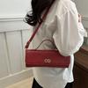 Niche Casual Simple Baguette Shoulder Bag New Casual Women's Clutch Bag Fashionable Small Square Bag