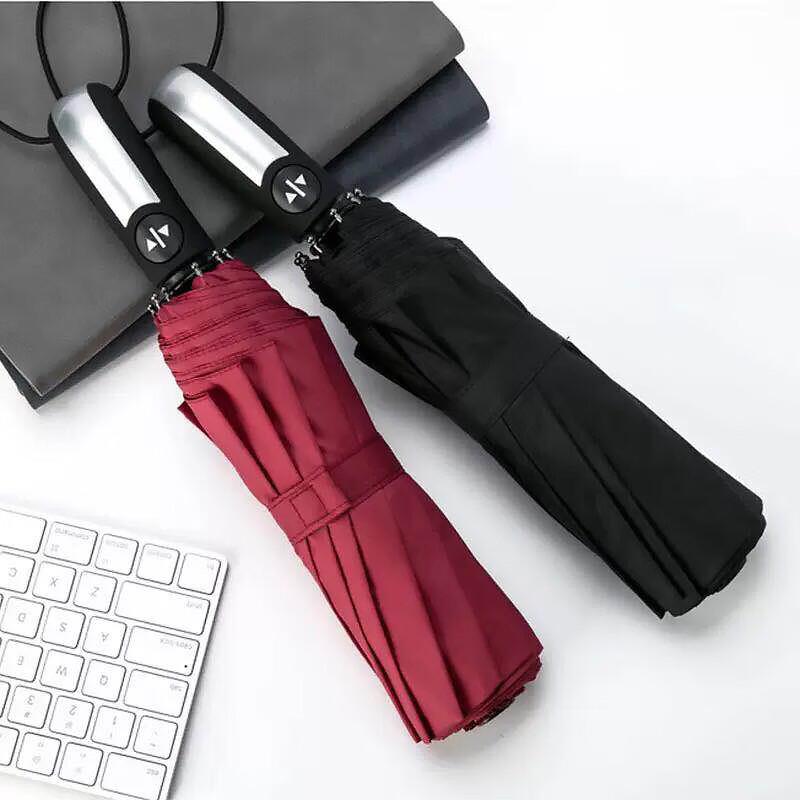 Men s 10-Rib Three-Fold Business Travel Umbrella