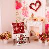 Valentine's Day Dwarf Pillowcase Linen Heart Printed Pillowcase