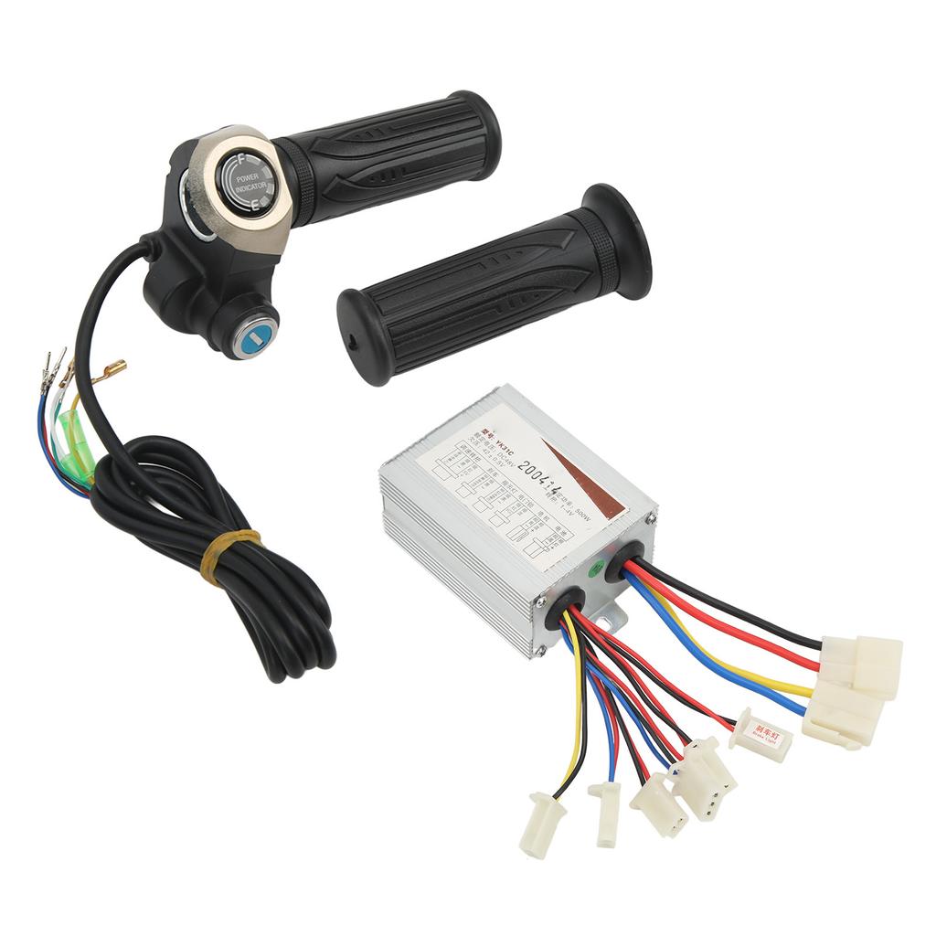 DC48V 500W Brushed Speed Controller Kit with Locking Throttle Twist Grip Power Display for Electric Bike