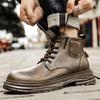 Fashion Business men's short boots Classic British gentleman style Outdoor leisure party Daily Adults Office Black Brown shoes Hot
