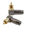 RCA Male Plug Right Angle Video/Audio Wire Connectors Gold Plated RCA Jack Plug Audio Speaker Connector