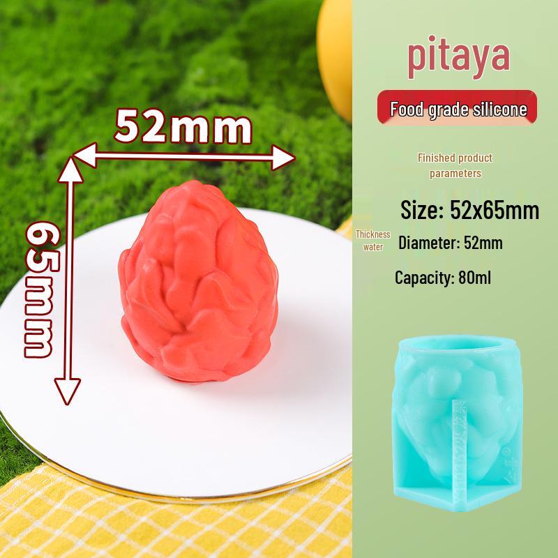 3D Mini Fruit Popsicle Mold - Mango, Peach, Lychee, Strawberry, Cantaloupe, Orange