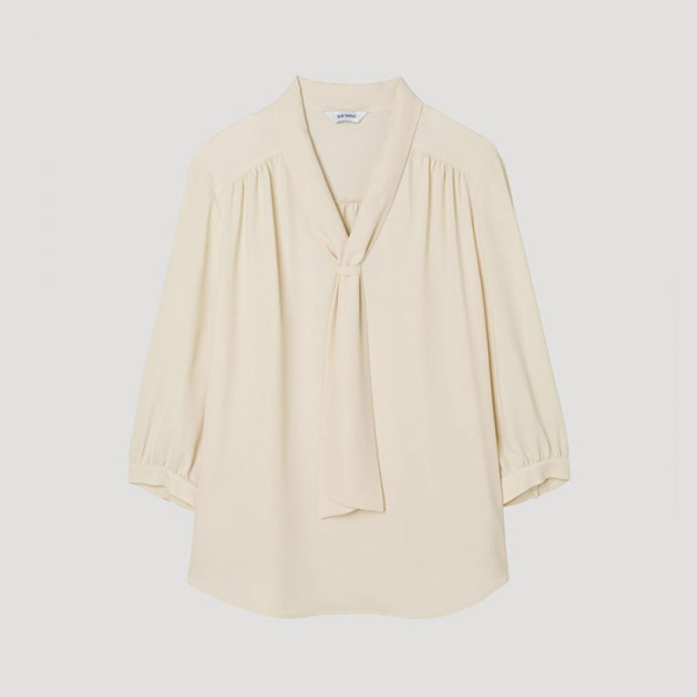 

[She S miSS] Фирменная блузка с завязкой на шее Swwblp22010 фунтов light beige/55