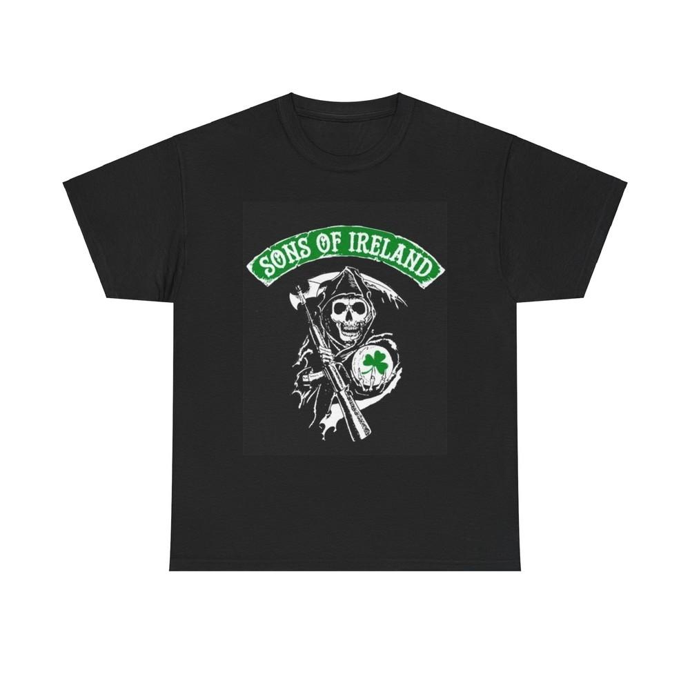 Sons Of Ireland Anarchy T Shirt Vintage Motorcycle Graphic Unisex Heavy Cotton Unisex T-Shirt XXXXL