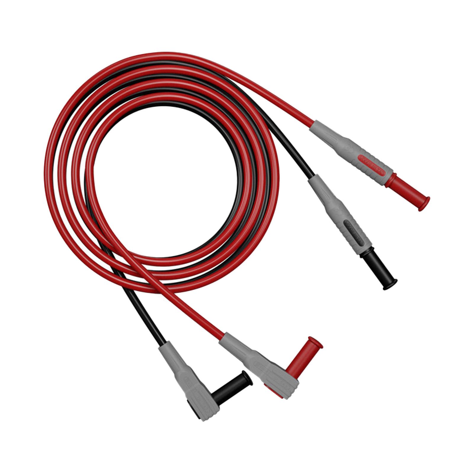 

Professional 4mm Multimeter Test Leads Dual Layer Insulated PVC Flexible Banana Probes with Replaceable Needle Tips