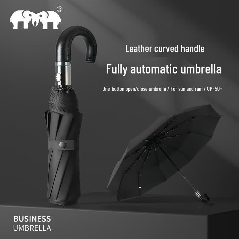 Double Elephant Fully Automatic 10-Rib UV Protection Folding Umbrella