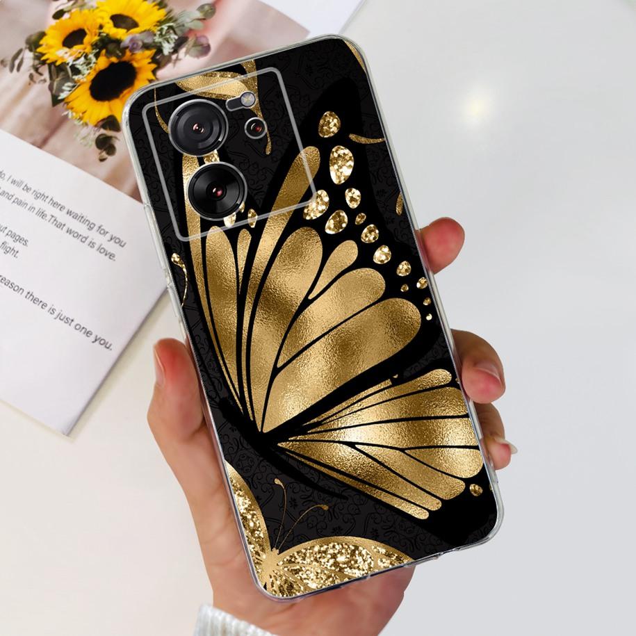 For Xiaomi 13T Pro Case Fashion Flowers Shockproof Soft Silicon Protector Clear Coque For Xiaomi 13T Phone Cases Mi 13TPro Funda