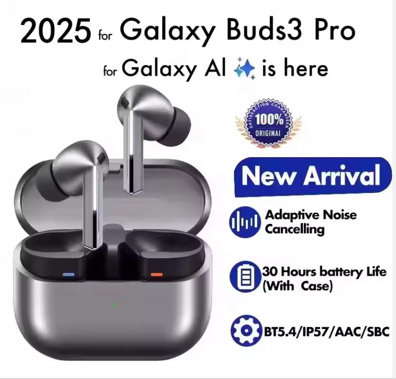 xiaomi Galaxy Buds3 Pro 2025 Wireless Earbuds, Hybrid ANC in-Ear Headphones, 25H Playtime, Hi-Fi Sound for Gym/Running