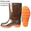 Men's PVC Waders with Non-Slip Rubber Boots and Cowhide Bottom Waterproof Rain Shoes