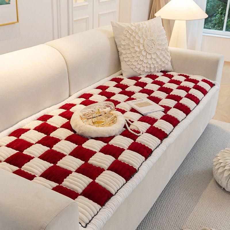 Foreign Trade Korean Hand-Spliced Steamed Bread Cushion Sofa Cushion Universal In All Seasons, High-End Thickened Solid Wood Living Room Seat Cushion
