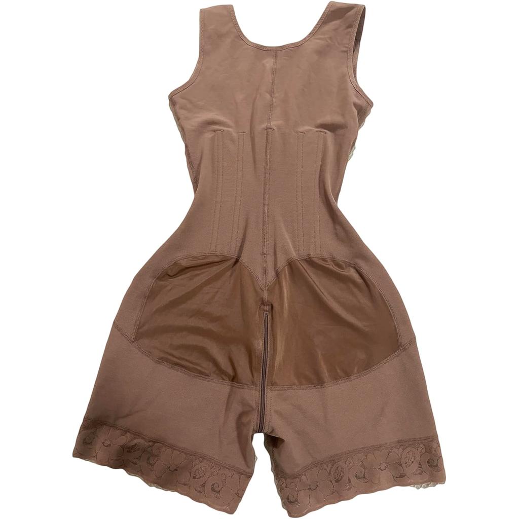 Women's Plus Size High Waist Tummy Control Body Shaper Fajas Colombianas BBL Shapewear Compression Bodysuit With Hooks and Zipper