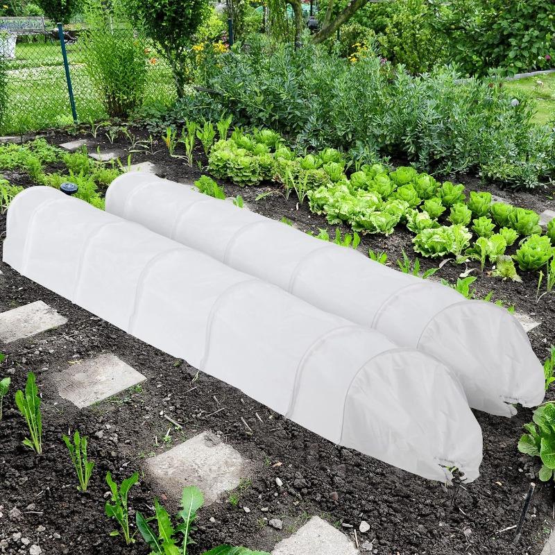 1PACK 2-in-1 tragbares Gewächshaus Sonnenschutz, 3 Meter langer Schnellverschluss Gartentunnel Sonnenschutzabdeckung