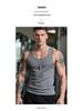 Vintage White Cotton Ribbed Tank Top for Men - Heavyweight Fitness Vest