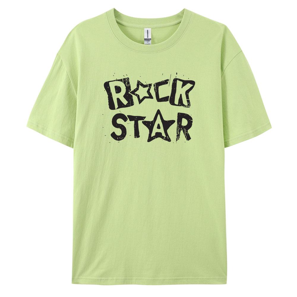 RockStar Summer Essential Pure Cotton TShirt with Short Sleeves and Round Neck