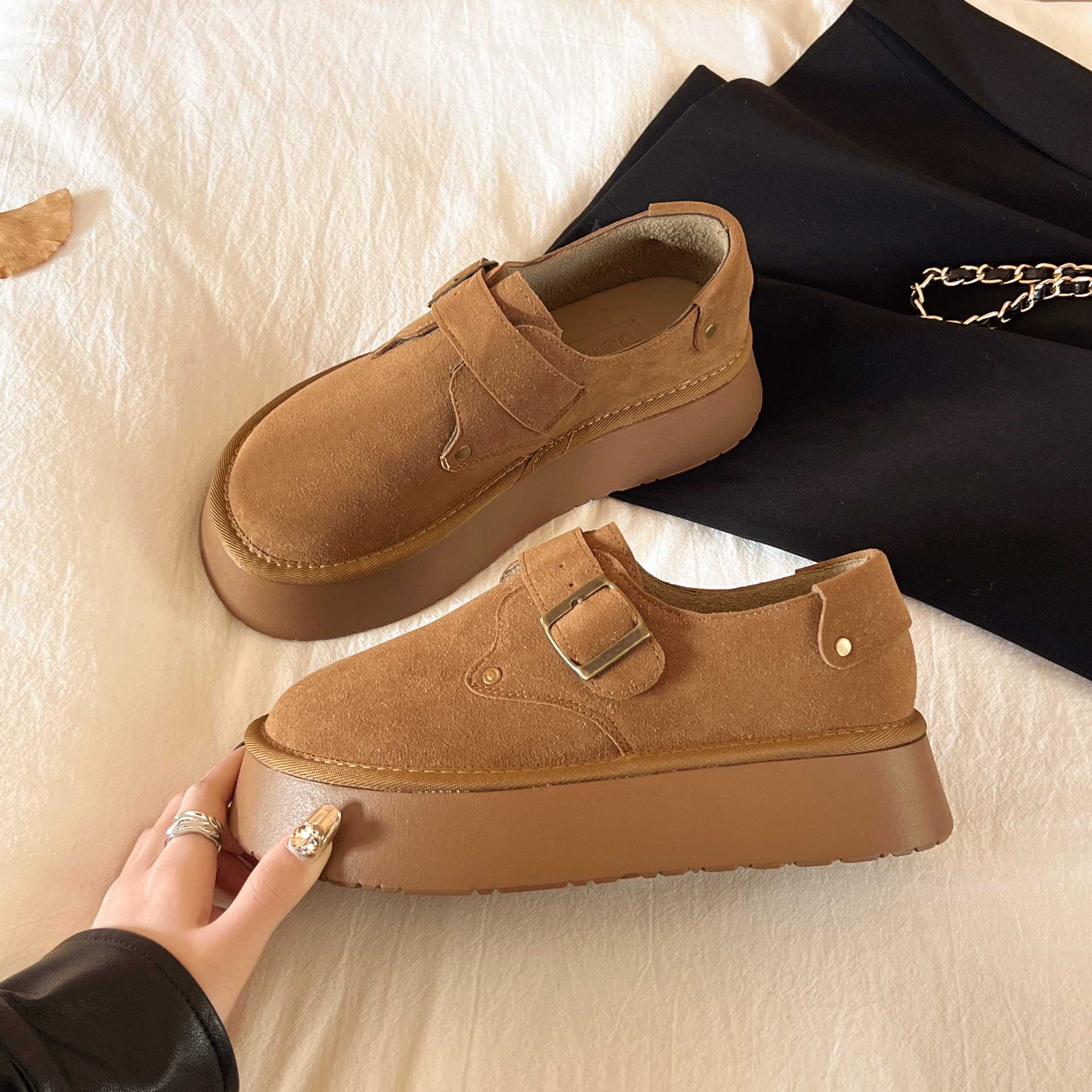 

Mori литературные и художественные женские повседневные туфли весна 2025 повседневные туфли с низким верхом низкие неглубокие туфли спот 40 темно-коричневого