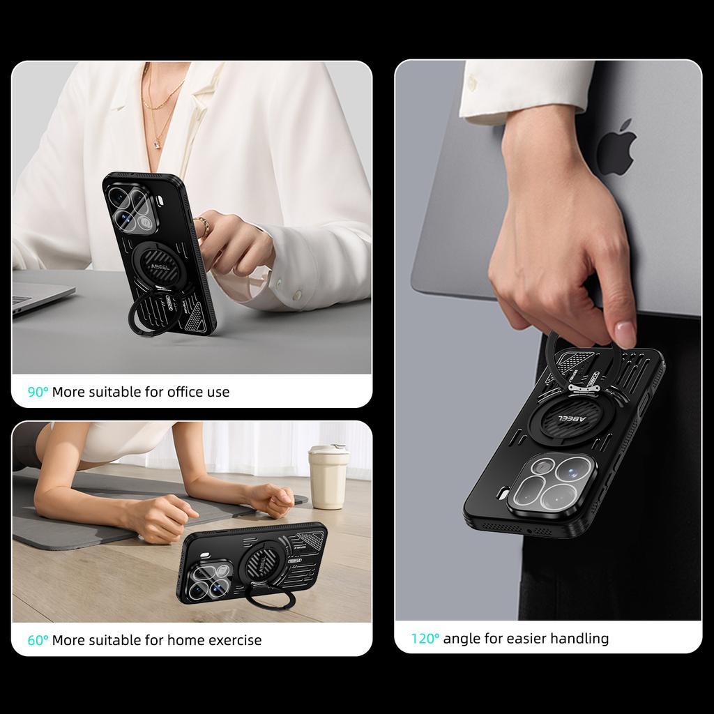 Genuine Aluminum Case For OPPO Find X9 Pro Ultra Magnetic Stand Holder Hollow Heat Dissipation Phone Cover For Find X9 Ultra