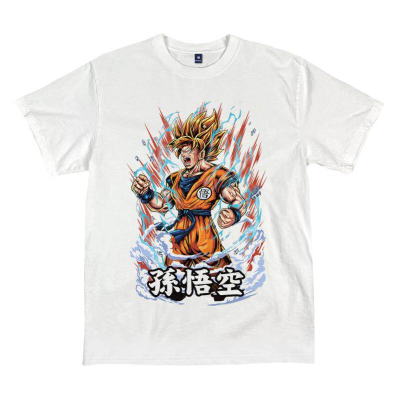 2026 Summer Dragon Ball Oversized Tshirt High Quality Cotton Unisexga Grid Character Print Unisex Relaxing and Comfortable