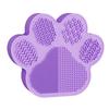 2 in 1 Makeup Brush Cleaning Tool Multi-functional Cartoon Cat's Paw Makeup Brush Holder Silicone Multicolor