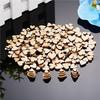 200ks 6/8/10/12mm Smíšené dřevěné prázdné Love Heart Slices Disky Svatební DIY Dekor