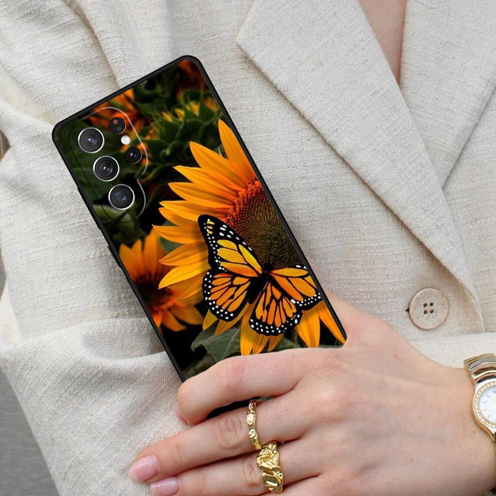 Beauty Yellow Sunflower Cell Phone Case for Samsung Galaxy S26 Ultra S25 S24 S23 S22 S21 S20 Note10 Cover