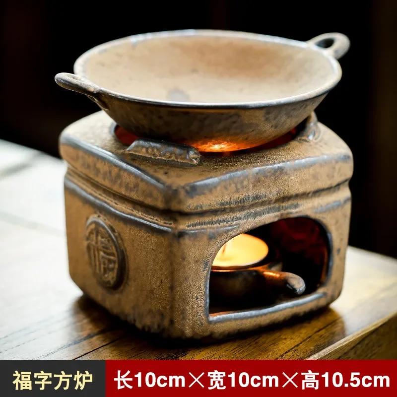 

Household Ceramic Roasted Tea Stove Candle Warm Tea Wake Up Tea Set Heating Tea Ceremony Accessories
