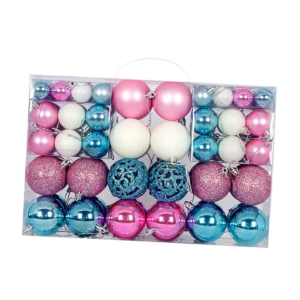 100x Boules de Noël Ornements Décoration Arbre DIY Pendentifs Boules de Noël Suspendues pour la Saint-Valentin Fête de Fête Mariage Intérieur