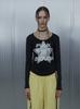 SETUP-EXE Star Sleeve Punk Top / Black