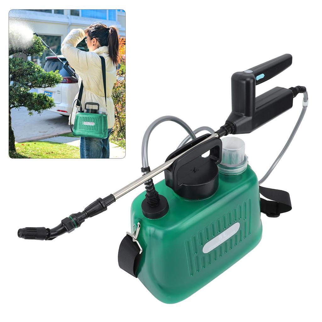 Electric Sprayer Portable 5L 2000mAh Battery Powered Automatic with 4 Nozzles Electric   Sprayer for Car Washing Garden