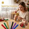 100Pcs Glitter Sparkle Craft Pipe Cleaners Multicolored Fuzzy Sticks Pipe Cleaners Bulk  DIY Crafts