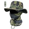 Camouflage Sun Protection Set: Windproof Fisherman Hat & Cycling Balaclava for Outdoor Adventures