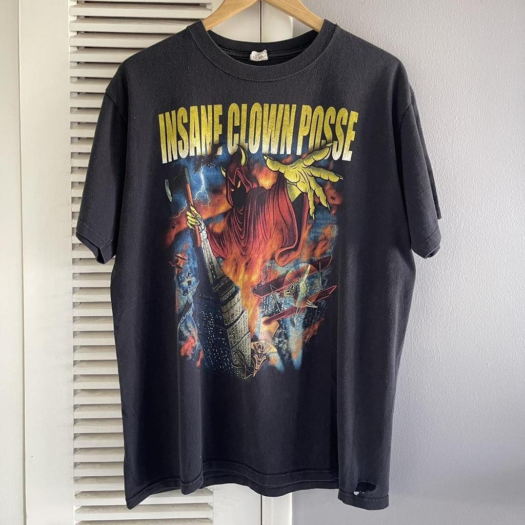 Vintage Distressed ICP Insane Clown Posse Graphic Cotton Unisex T-shirt KH9974