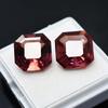 Padparadscha Sapphire Natural 18 Ct Square Pair Certified Stunning Gemstone