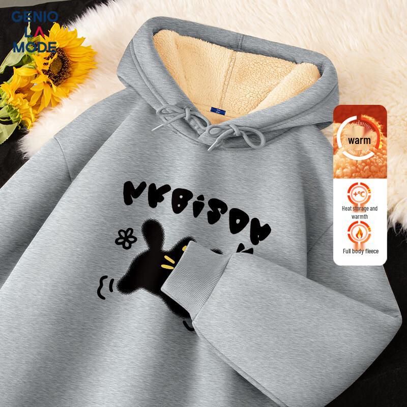 

Мужская толстовка с капюшоном из плотного флиса из овечьей шерсти с графикой кота 3XL