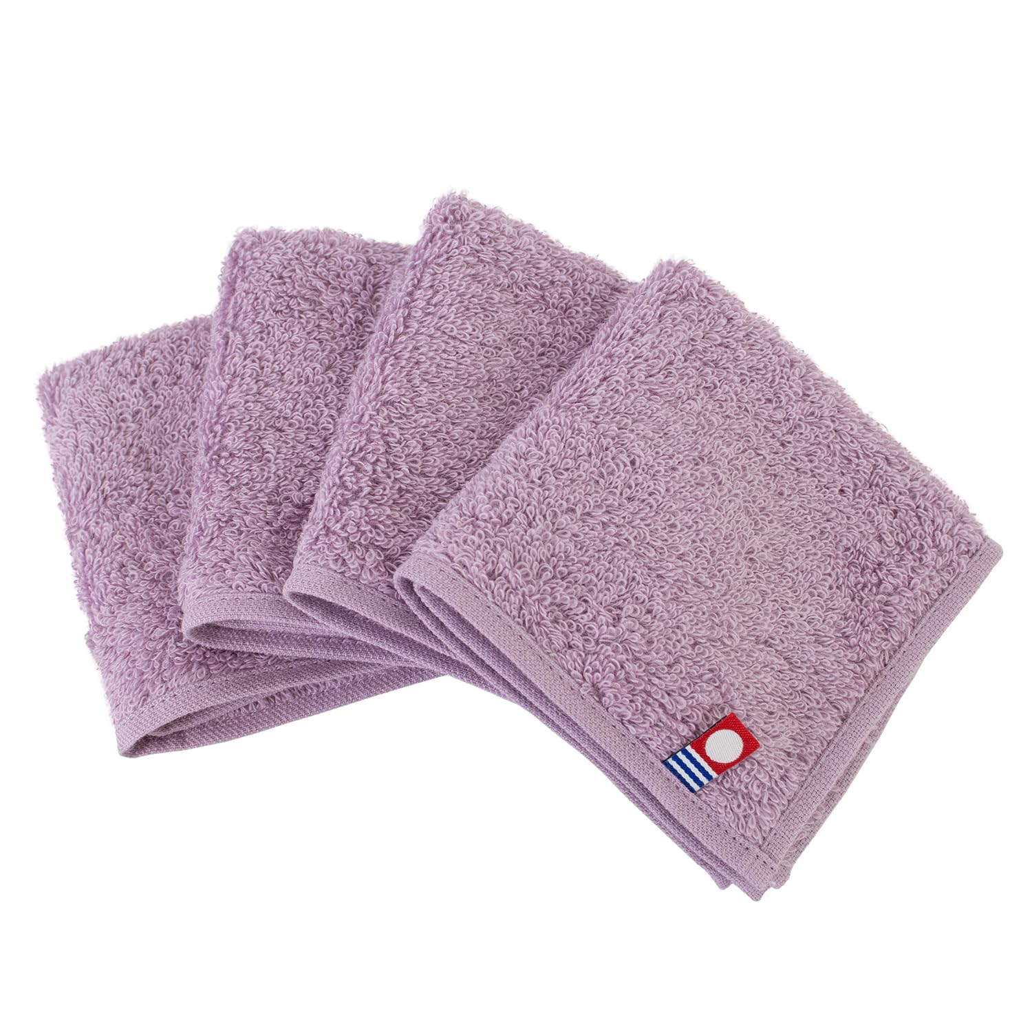 

Imabari Hand Set of Medium Made in Towel Towels of Ash [aso] Towels, 4, Thick, 20x20cm, 100% Cotton, Japan, Handkerchiefs, Everyone s (Set 4, Purple)