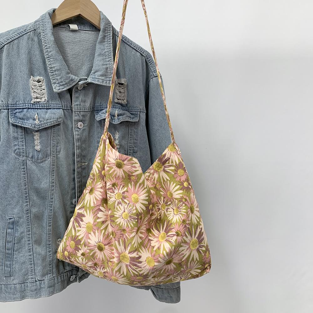 A Crossbody Bag with A Zipper and A Large-capacity Single-shoulder Shopping Bag