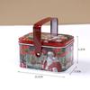 Tin Box Metal Snack Box Biscuit Box Handheld For Holiday Children'S Christmas