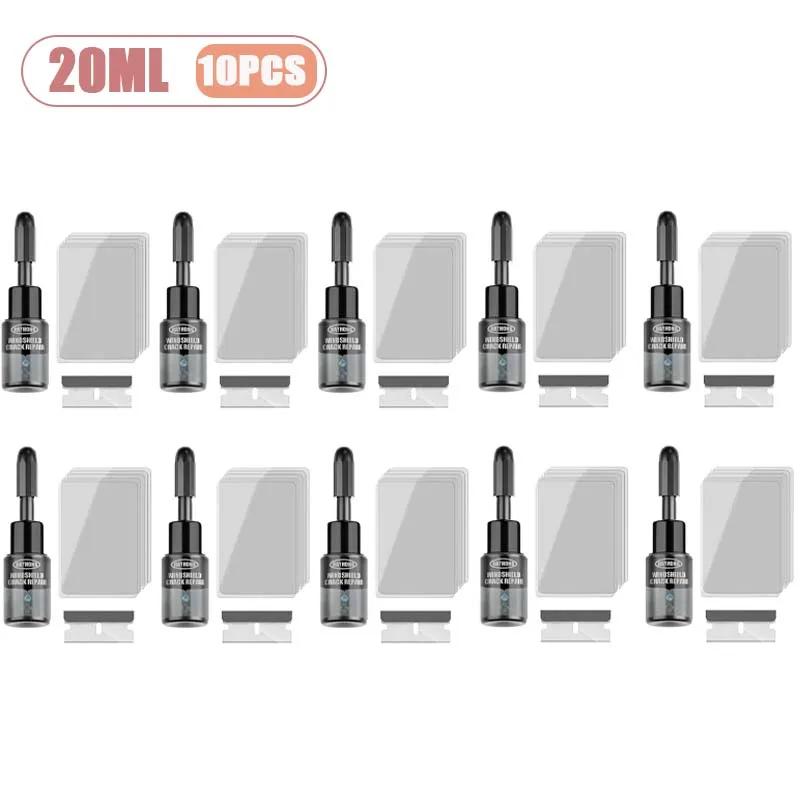 1-10PCS 20ml Windshield Repair Fluid Glass Crack Fix Liquid for Cars Invisible Crack Sealer Repair Kits Crack Care Agent