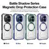 KEYSION Transparent Magnetic Case for Redmi Note 15 Pro+ 5G Silicone+PC Heavy Duty Shockproof Phone Cover for Redmi Note 15 5G