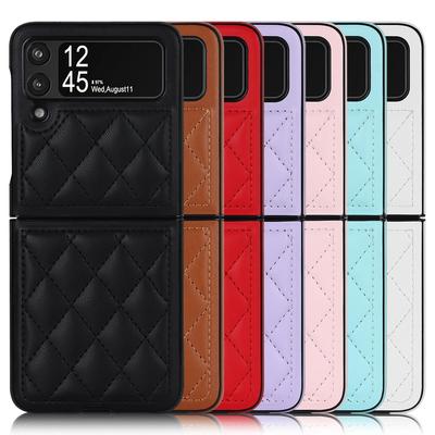 Galaxy Z Flip6 Lammleder Textur Retro Schutzhülle aus Leder für Samsung Fold6