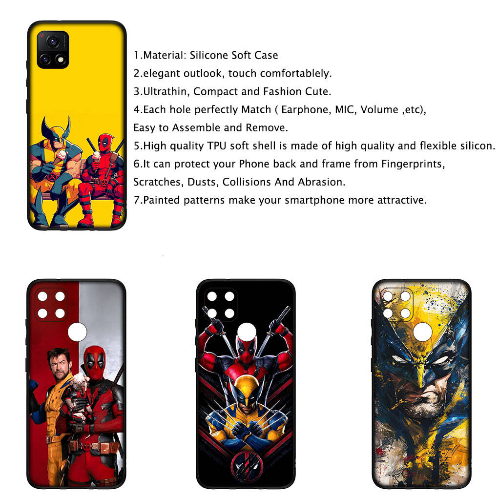 Hülle für iPhone 17 16 15 Xiaomi Poco Redmi Note 14 13 12 11 Pro Max 9 16e Samsung Galaxy S25 S24 S23 OPPO Huawei Deadpool Wolverine Handyhülle