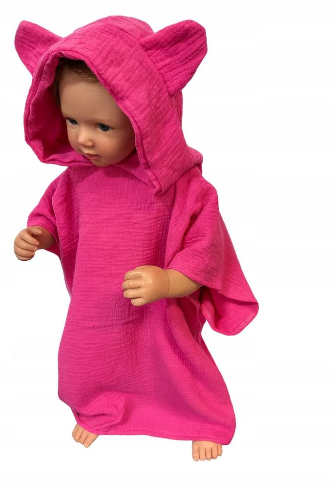 Children' Muslin Cape 74-86 Baby Beach Poncho Amaranth